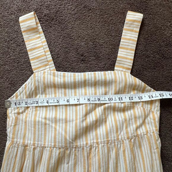 Madewell Striped Button Back Tiered Midi Dress - Picture 11 of 13